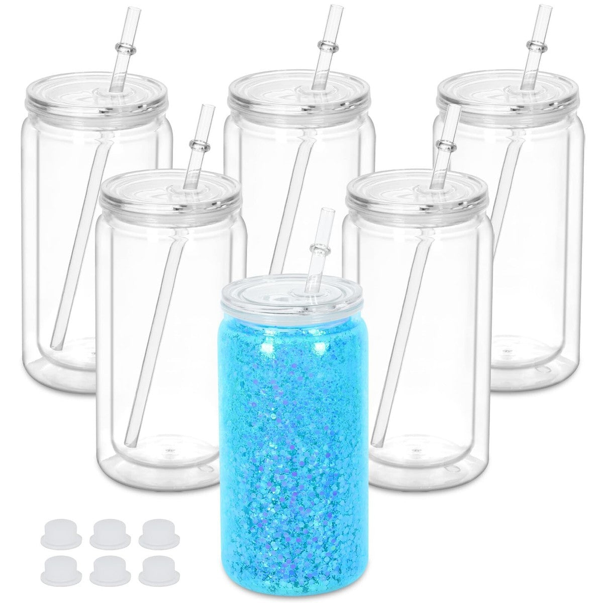 16 oz Acrylic Snow globe Tumbler