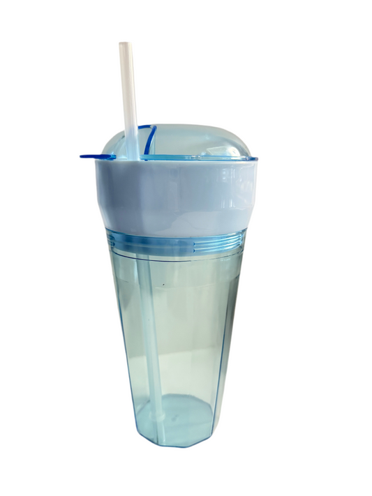 Snack and drink tumbler