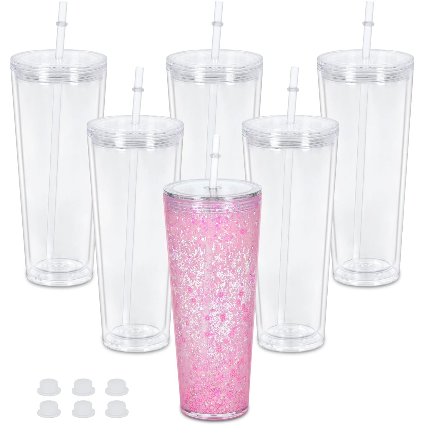 24 oz Acrylic Snow globe Tumbler
