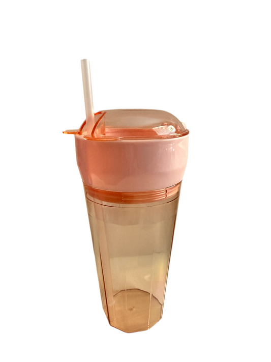 Snack and drink tumbler
