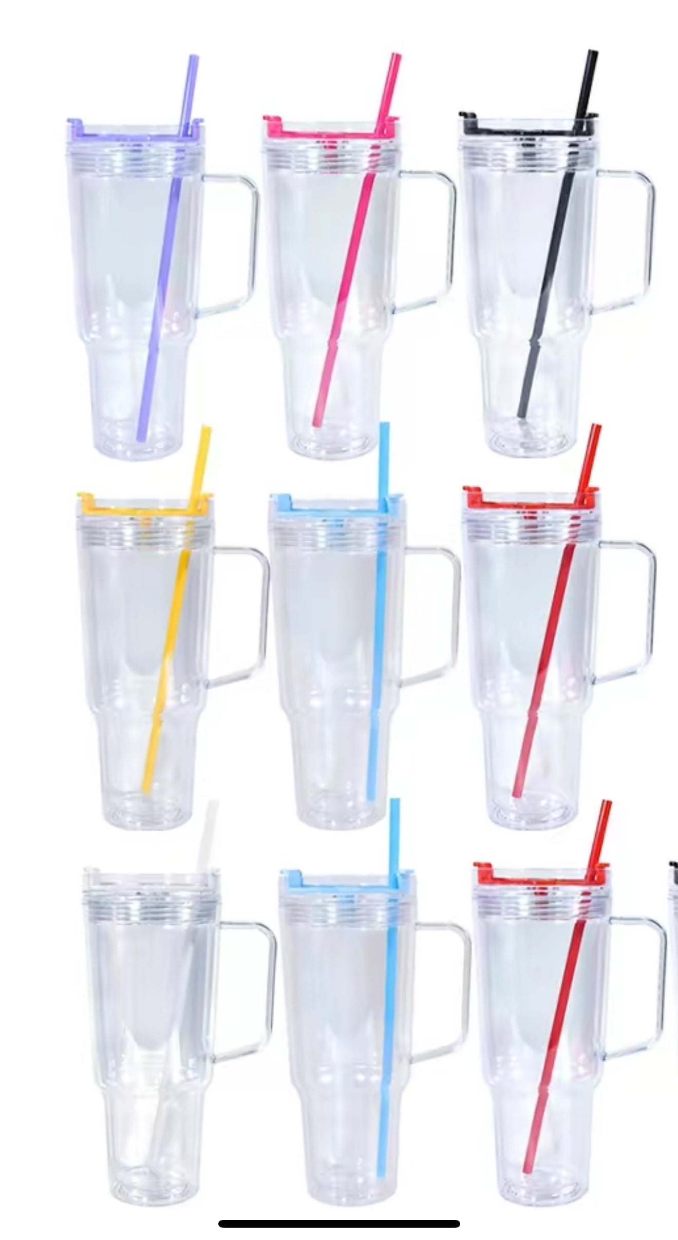 30oz colored lid snow globe tumbler